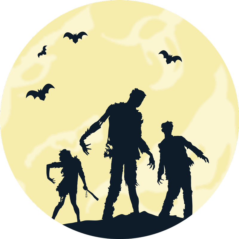 Vinyl tapijt halloween halloween silhouetten - TenStickers