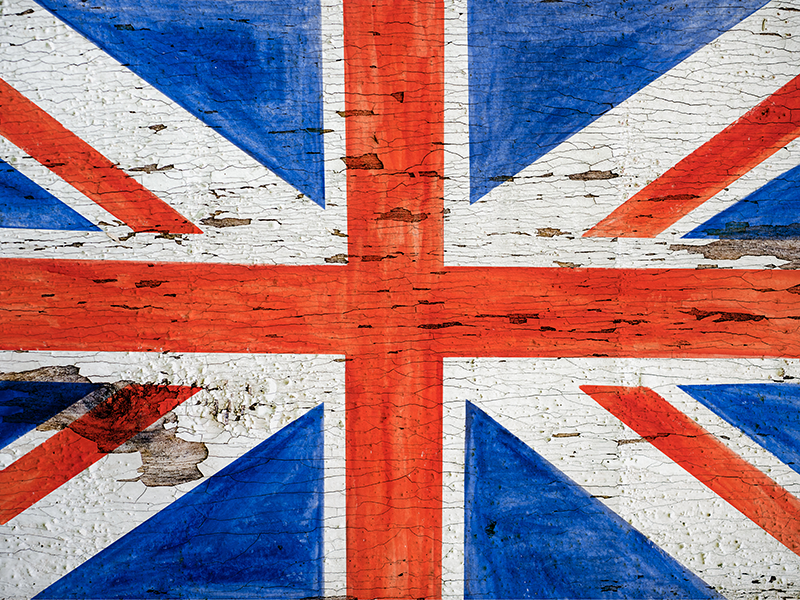 Noodlijdende union jack vinyl tapijt wereldkaart - TenStickers