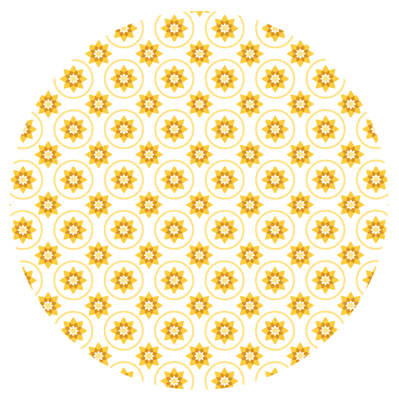 Geel bloemenconcept vinyl tapijt bloemen en planten - TenStickers