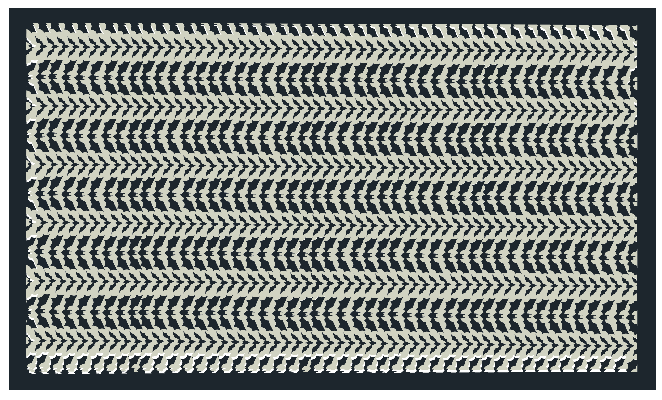 Chevron ingewikkeldheid vinyl tapijt met strepen - TenStickers