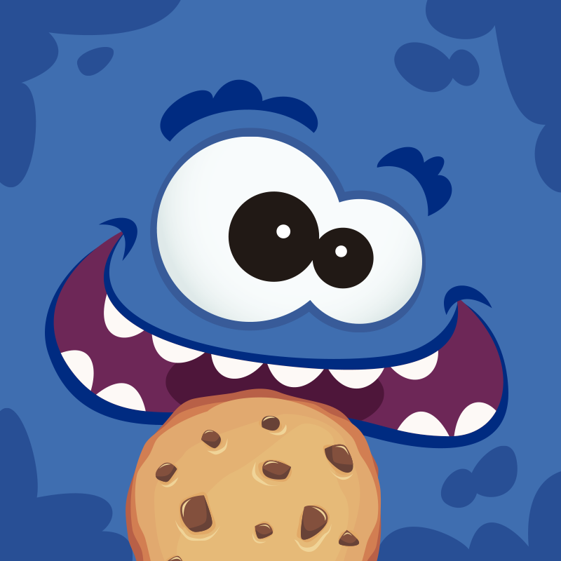 Koekjesmonster genot vinyl tapijt kind - TenStickers