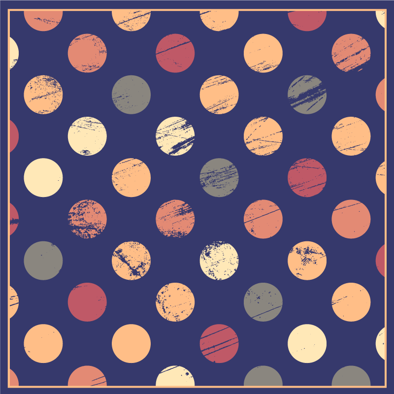 Abstract gestippeld patroon vinyl tapijt geometrisch - TenStickers