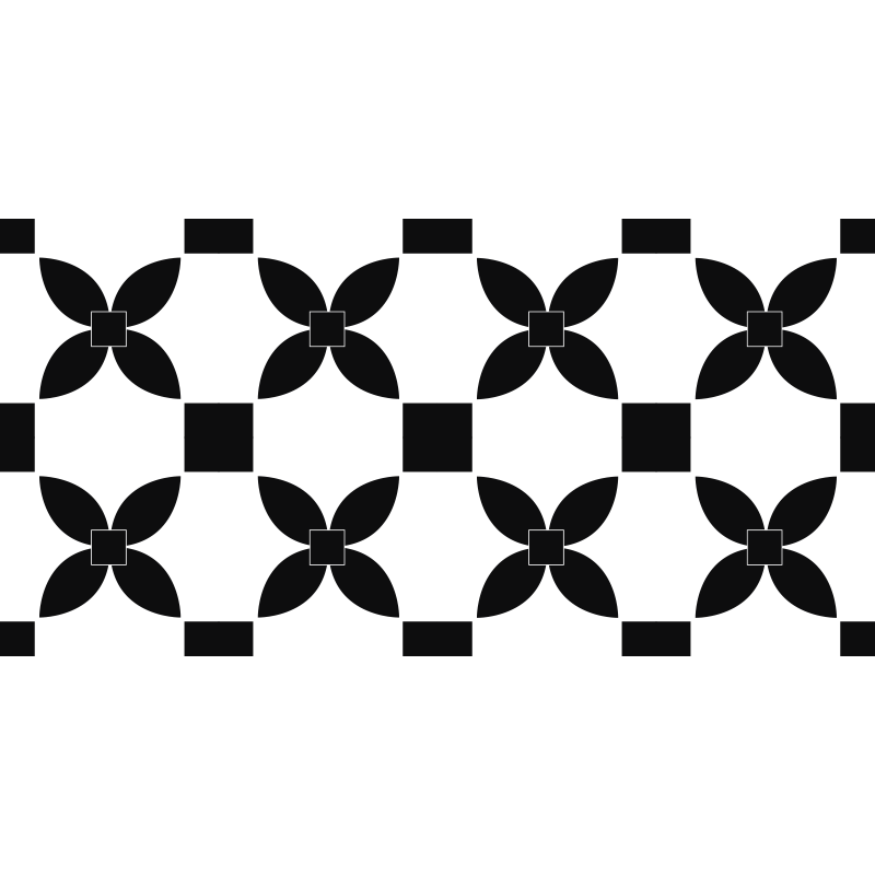 Zwart bedrukt straattegeleffect vinyl vloerkleed keuken - TenStickers