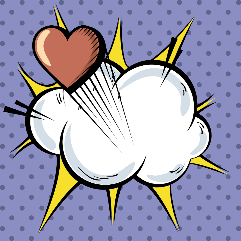 Popart explosief vinyl tapijt spel - TenStickers