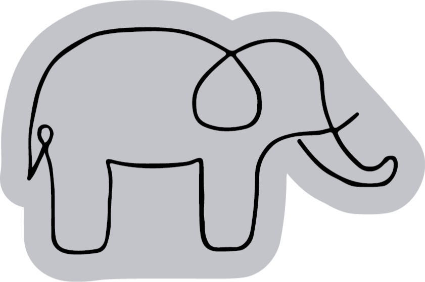 Olifant ontwerp vinyl tapijt kind - TenStickers