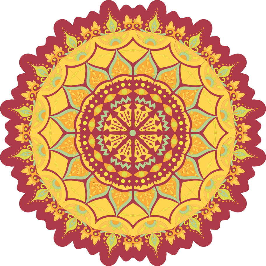 Vinyl tapijt mandala vloerkunst - TenStickers