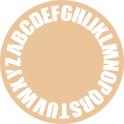 Vinyl tapijt alfabet circulaire indeling alfabet - TenStickers