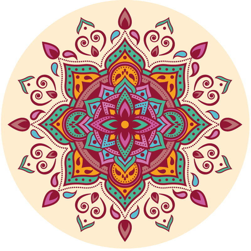 Vinyl tapijt mandala mandala kunstzinnigheid - TenStickers