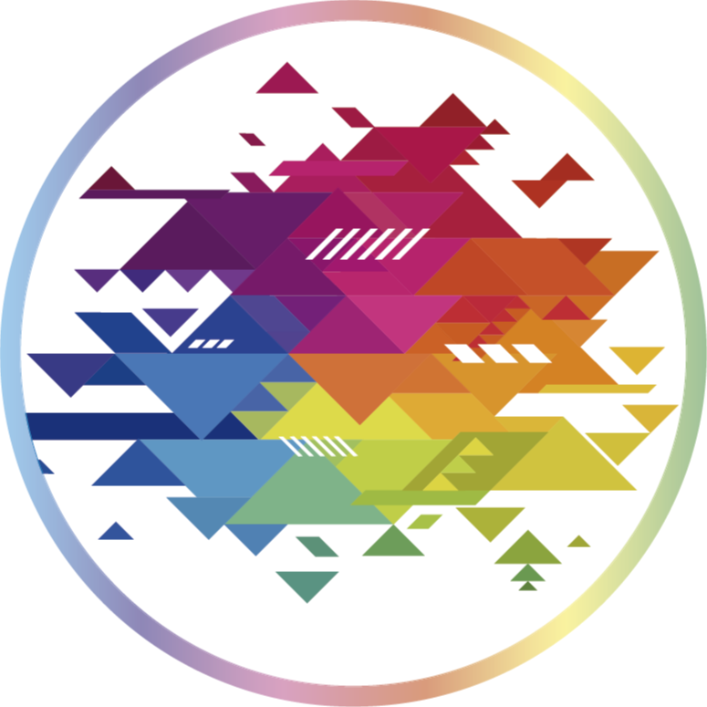 Kleurrijke geometrische vormen vinyl tapijt geometrisch - TenStickers