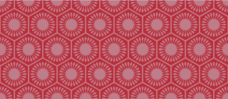 Cirkelvormig motiefensemble vinyl tapijt geometrisch - TenStickers