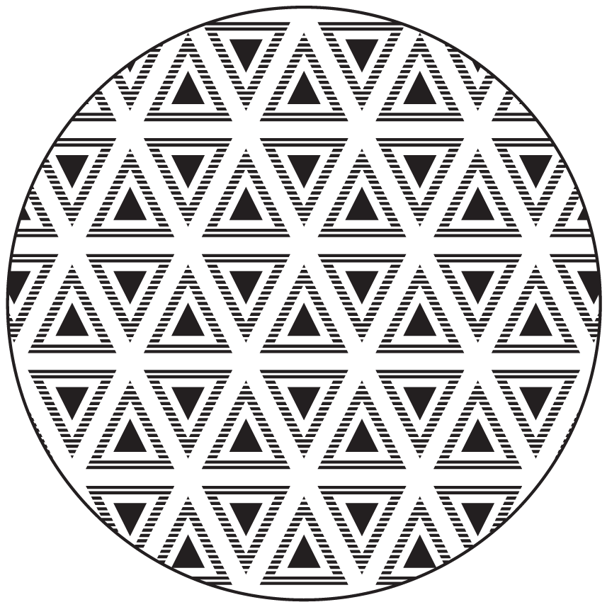 Geometrische driehoekige compositie vinyl tapijt geometrisch - TenStickers