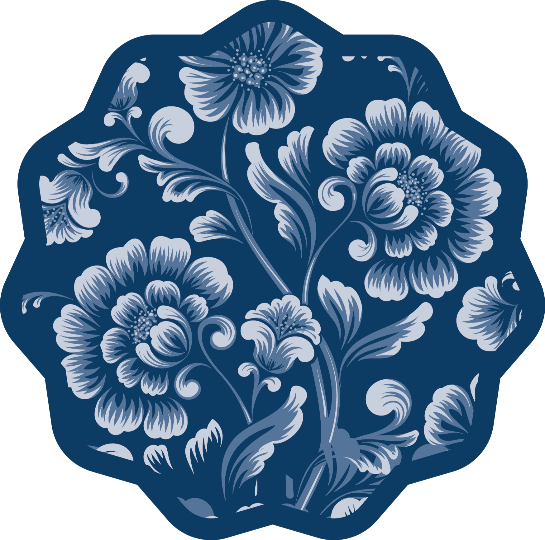 Accent met bloemenmotief vinyl tapijt bloemen en planten - TenStickers