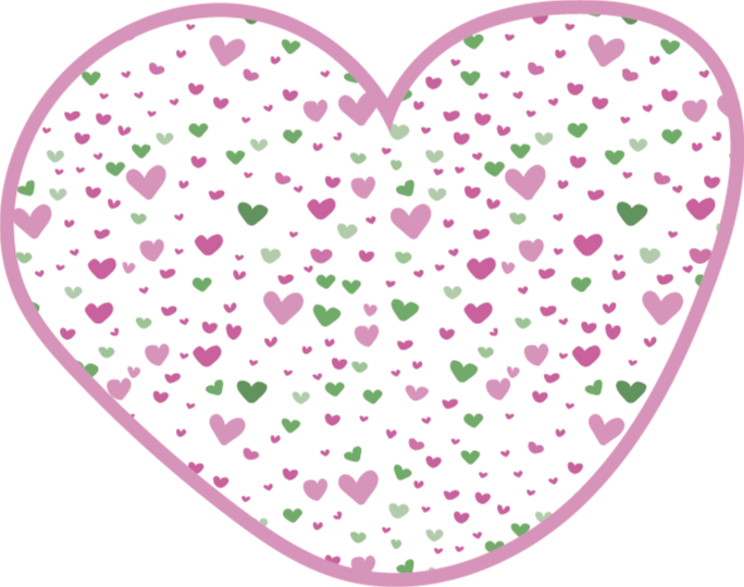 Decor met hartpatroon vinyl tapijt voor meer kinderen - TenStickers