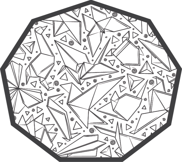 Geometrische vormen achthoek vinyl tapijt geometrisch - TenStickers