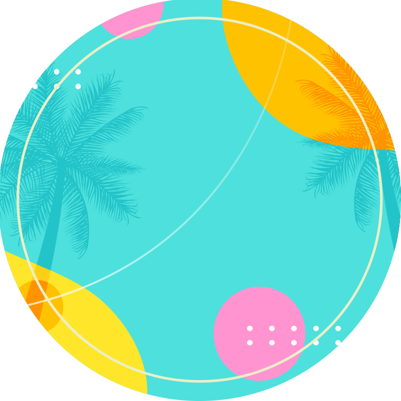 Tropisch palmdecor vinyl tapijt bloemen en planten - TenStickers