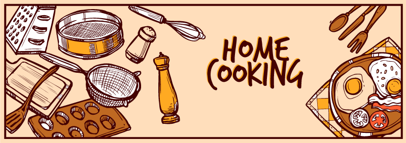 Thuis koken vinyl vloerkleed keuken - TenStickers