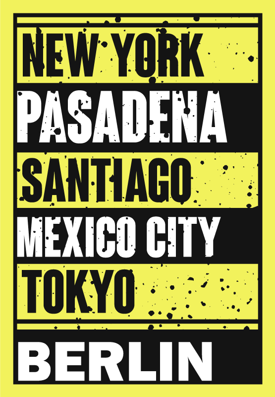 Steden tekstoverlay vinyl tapijt zinnen en teksten - TenStickers