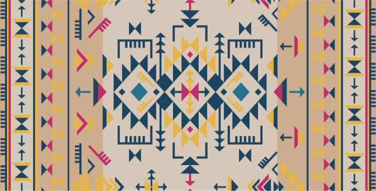 Geometrisch decoratieve afbeelding vinyl tapijt geometrisch - TenStickers