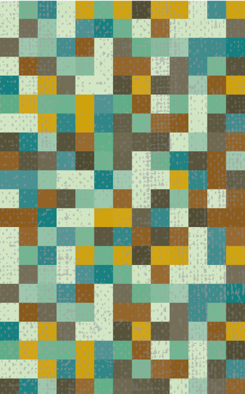 Mozaïek geometrie vinyl tapijt geometrisch - TenStickers