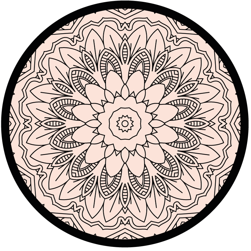 Vinyl tapijt mandala mandala eenvoud - TenStickers