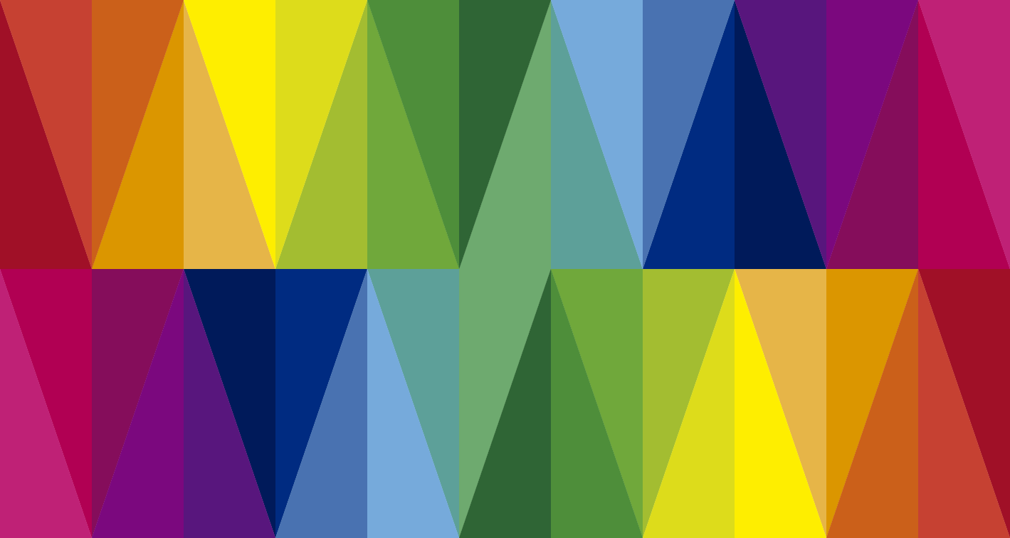 Kleurrijke driehoekige reeks vinyl tapijt geometrisch - TenStickers