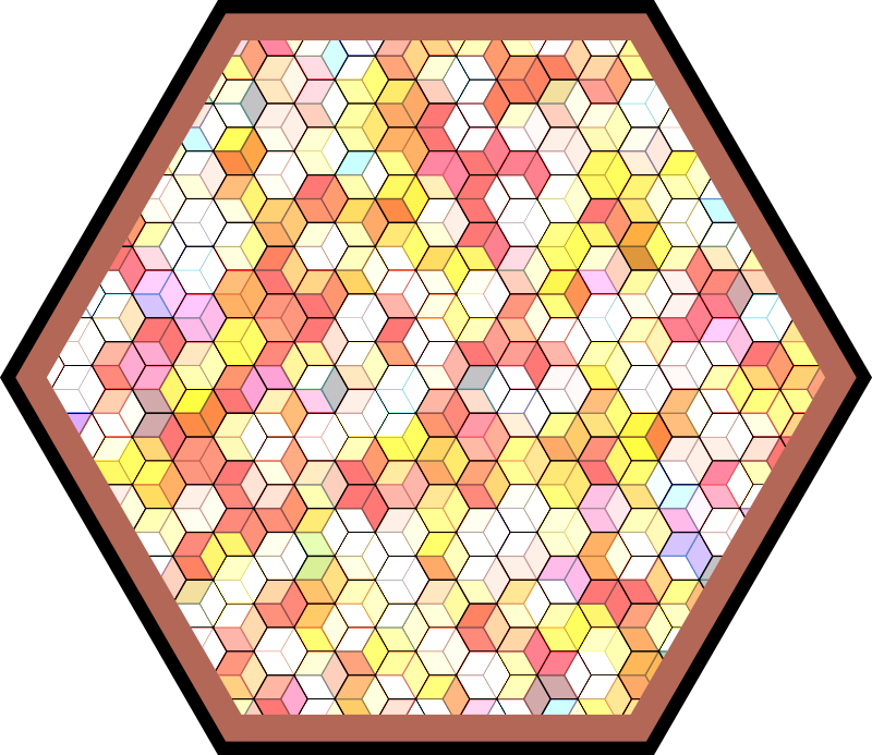 Hexagonaal spectrum vinyl tapijt geometrisch - TenStickers