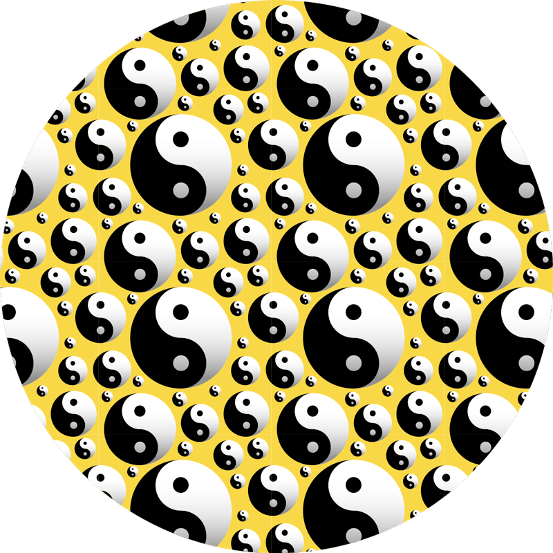 Yin yang harmonie vinyl tapijt spel - TenStickers