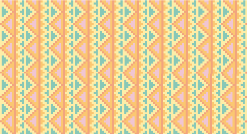 Tribale patroondecoratie vinyl tapijt geometrisch - TenStickers