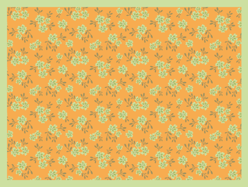 Bloemmotief oppervlak vinyl tapijt bloemen en planten - TenStickers