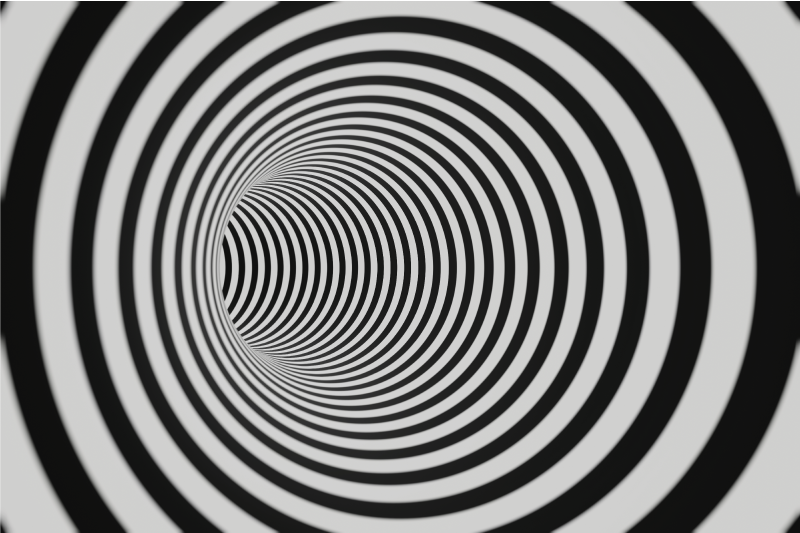 Optische illusiewerveling vinyl tapijt geometrisch - TenStickers