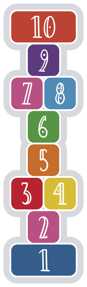 Hinkelen opeenvolging vinyl tapijt spel - TenStickers