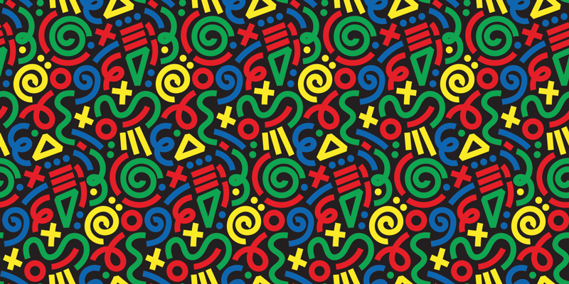 Levendig puzzelpatroon vinyl tapijt spel - TenStickers