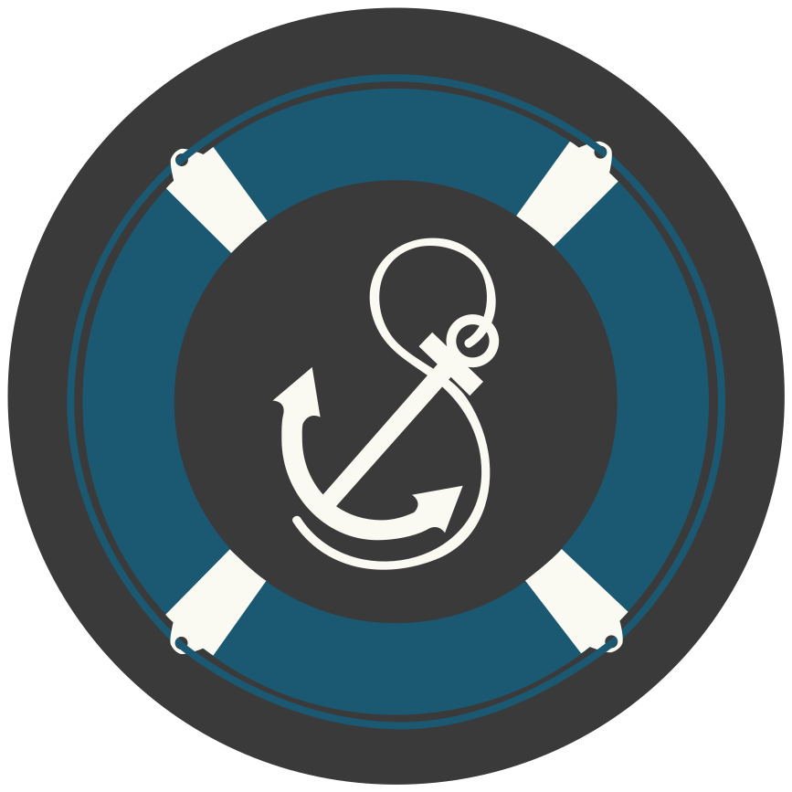 Nautisch ankermotief vinyl tapijt mozaïek - TenStickers