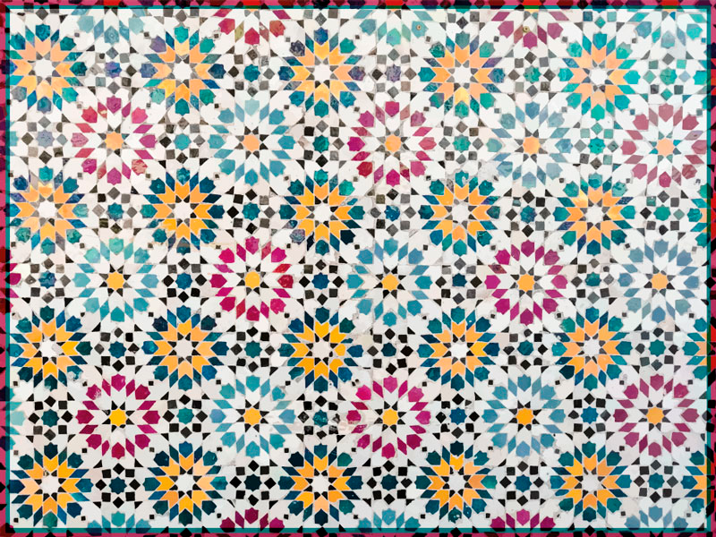 Mozaïek vinyl tapijt Mediterraan mozaïekpatroon - TenStickers