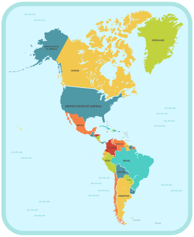 Vinyl tapijt wereldkaart educatieve wereldkaart - TenStickers