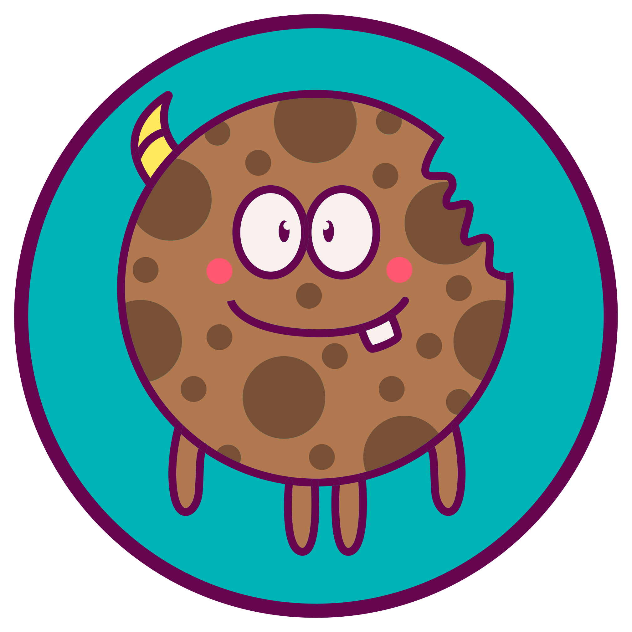 Koekje cartoon cirkel vinyl tapijt voor meer kinderen - TenStickers