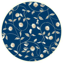 Botanisch bloeipatroon vinyl tapijt bloemen en planten - TenStickers