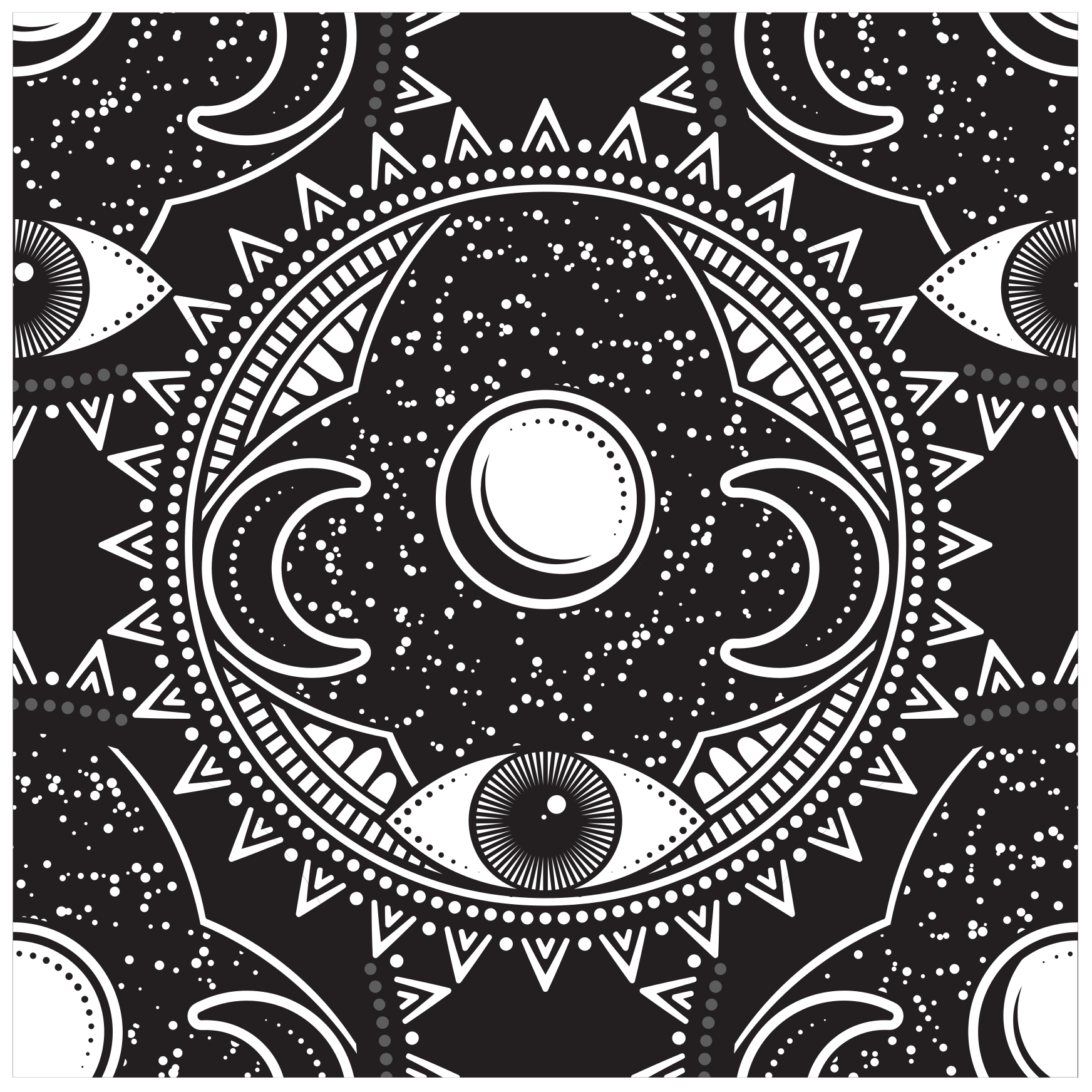 Vinyl tapijt mandala hemels mandala patroon - TenStickers