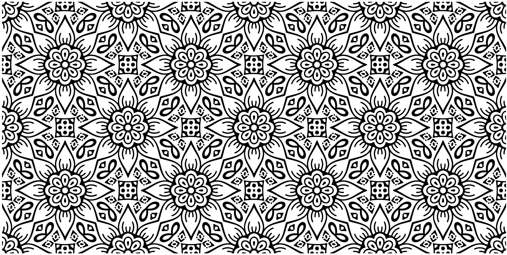 Botanisch motief vinyl tapijt mandala - TenStickers