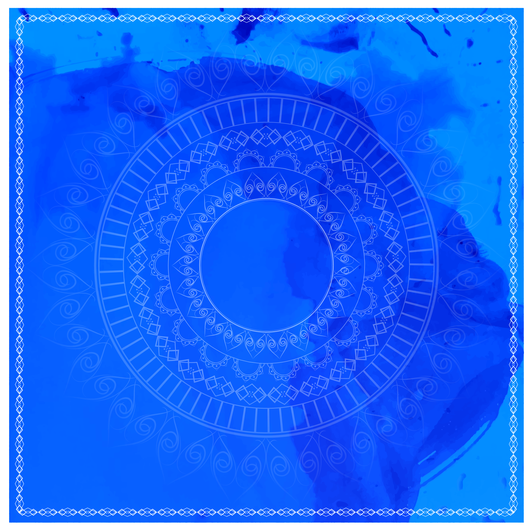 Vinyl tapijt mandala meditatiecirkel - TenStickers