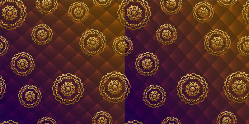 Vinyl tapijt mandala met mandala motief overlay - TenStickers