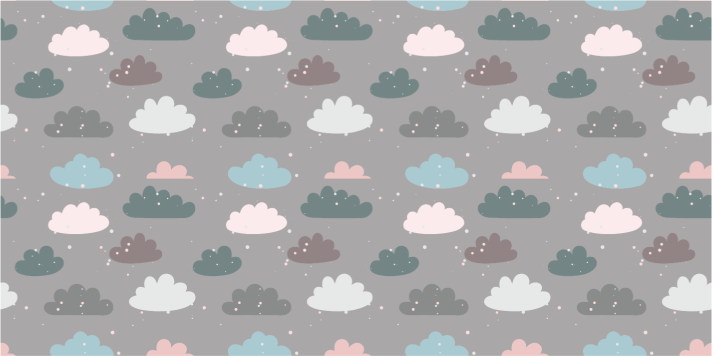 Wolken patroon vinyl tapijt baby - TenStickers
