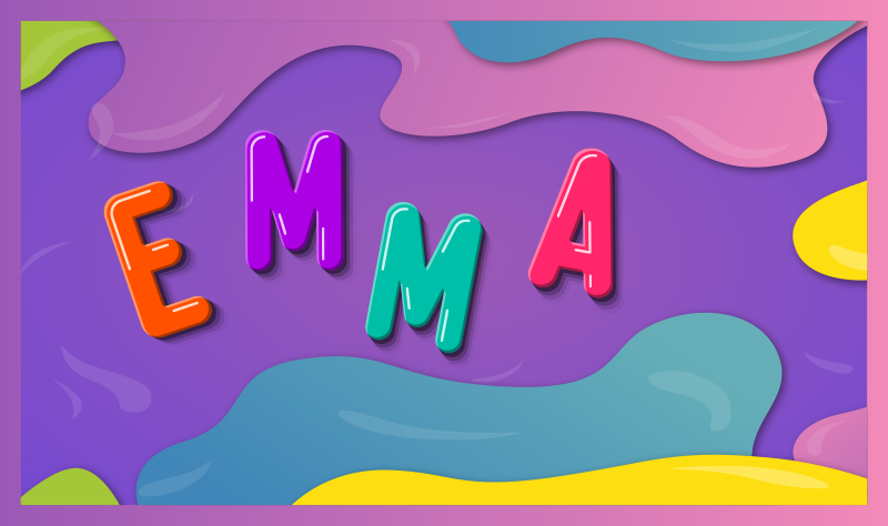 Gepersonaliseerde naamstelling vinyl tapijt met naam - TenStickers