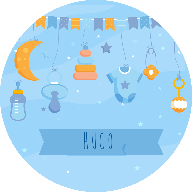 Aangepaste kinderkamerinrichting vinyl tapijt baby - TenStickers