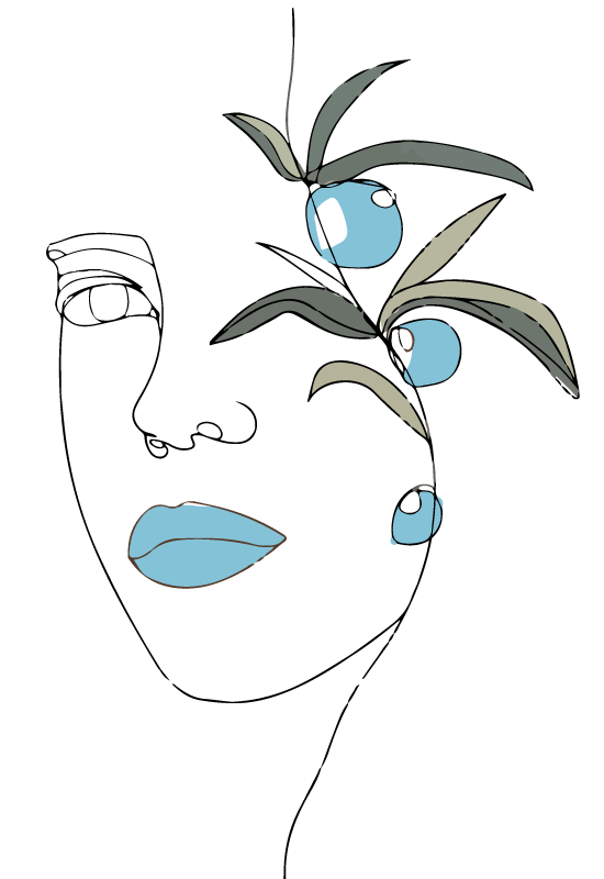 Bloemenlijnkunst vinyl tapijt bloemen en planten - TenStickers