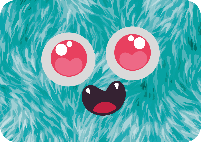 Monsterlijk gezicht vinyl tapijt voor meer kinderen - TenStickers