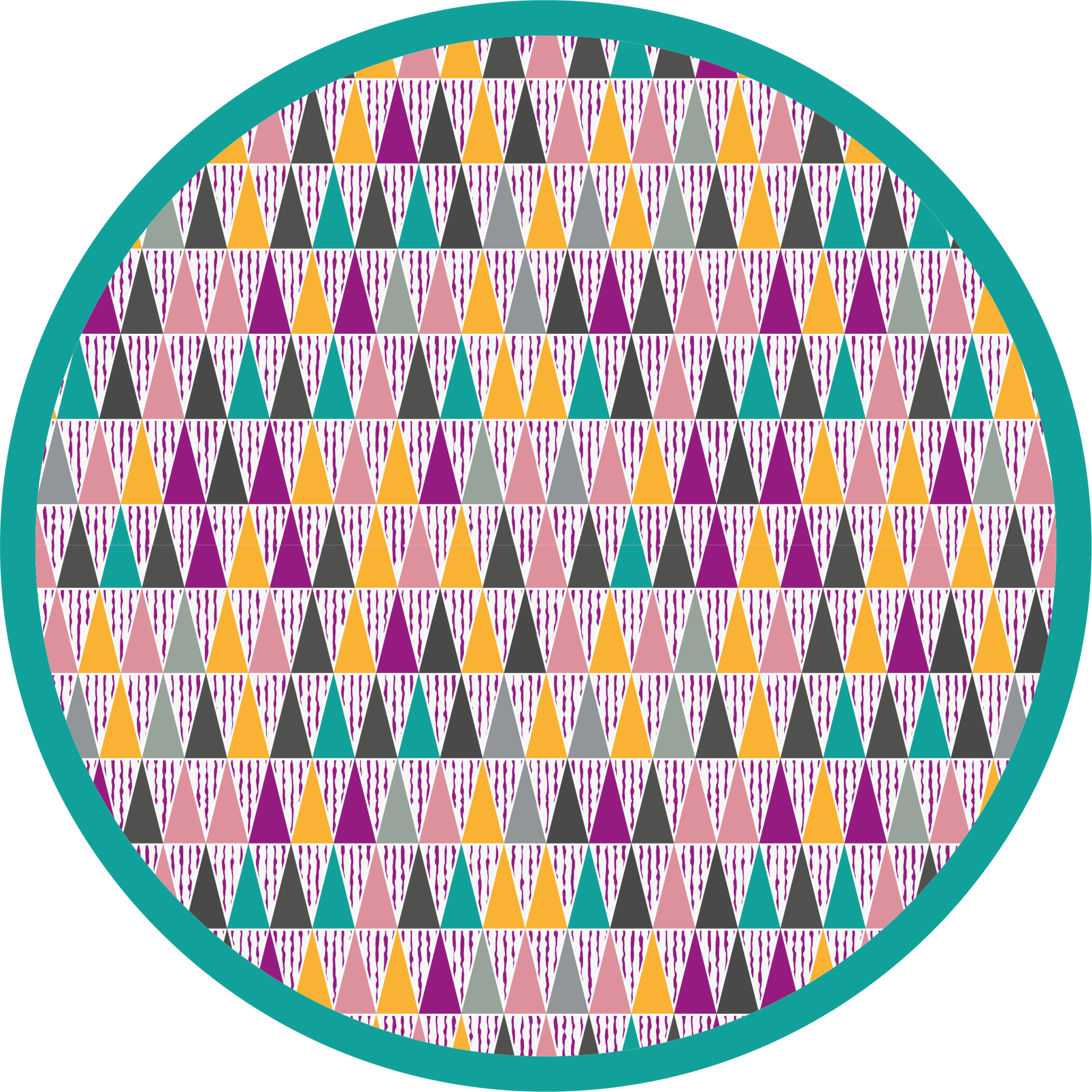 Driehoekige patronen vinyl tapijt geometrisch - TenStickers