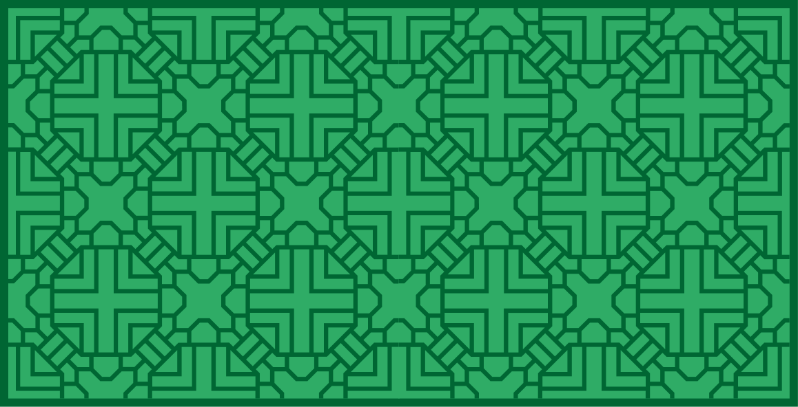 Vinyl tapijt geometrisch groen patroon - TenStickers