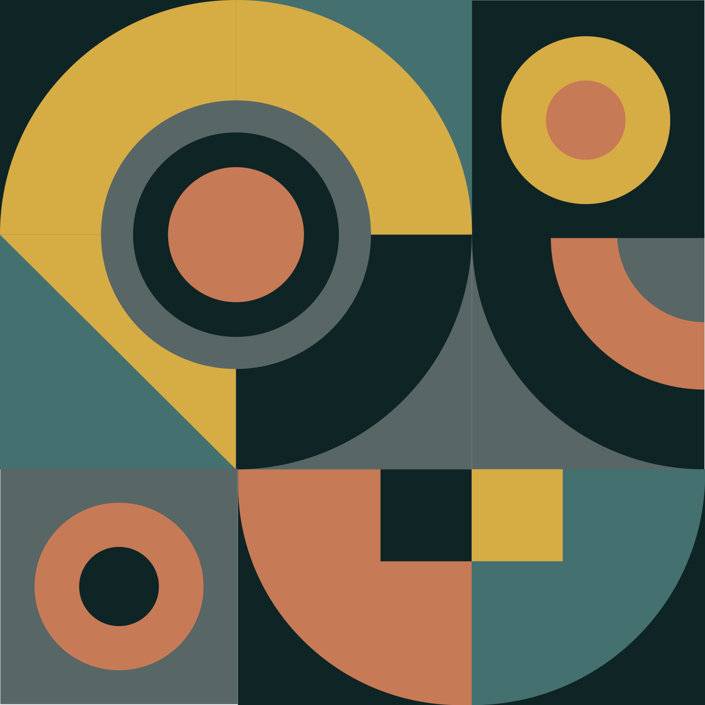 Geometrische vormen compositie vinyl tapijt geometrisch - TenStickers