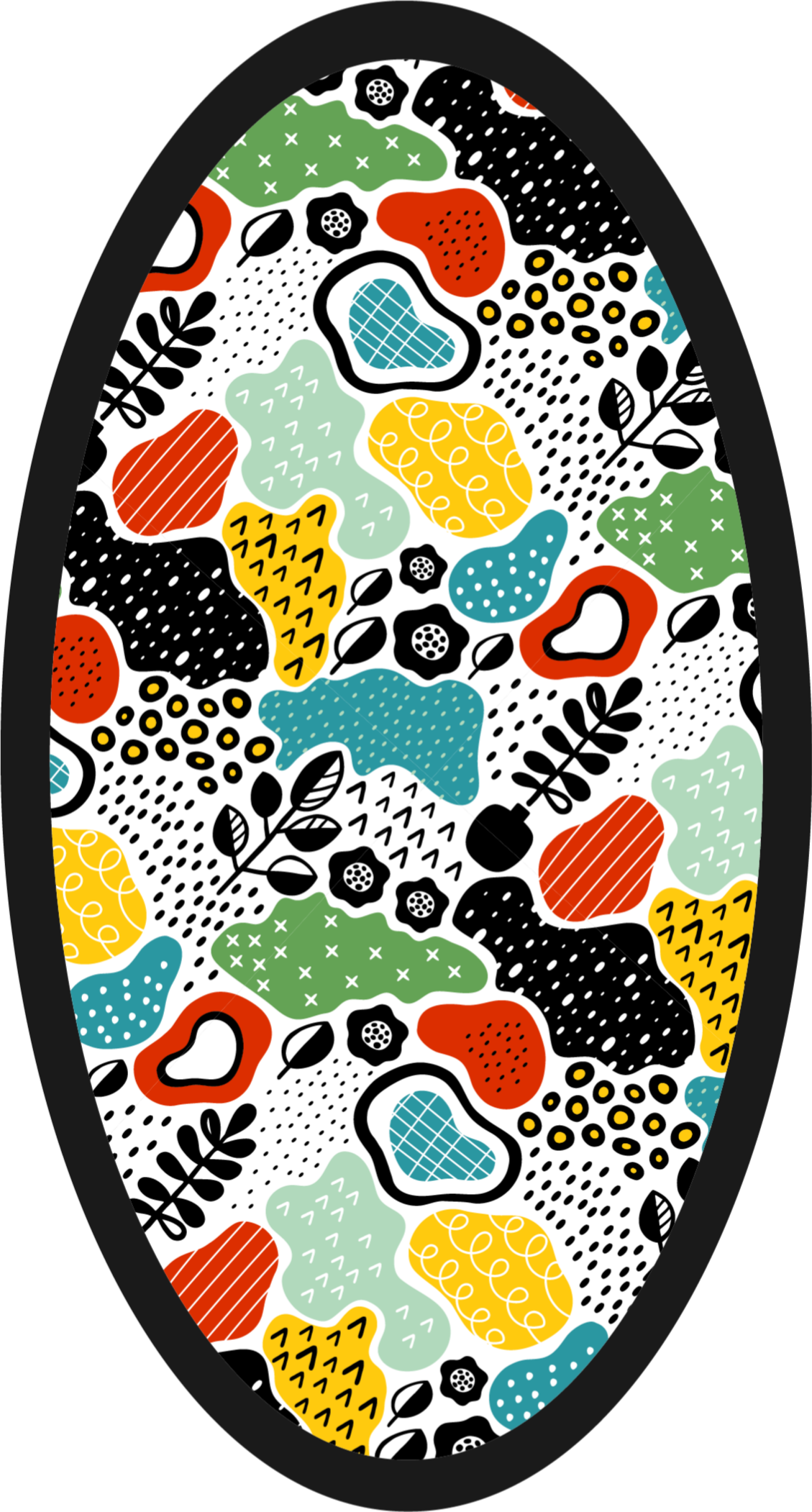 Kleurrijk natuurpatroon vinyl tapijt natuur - TenStickers